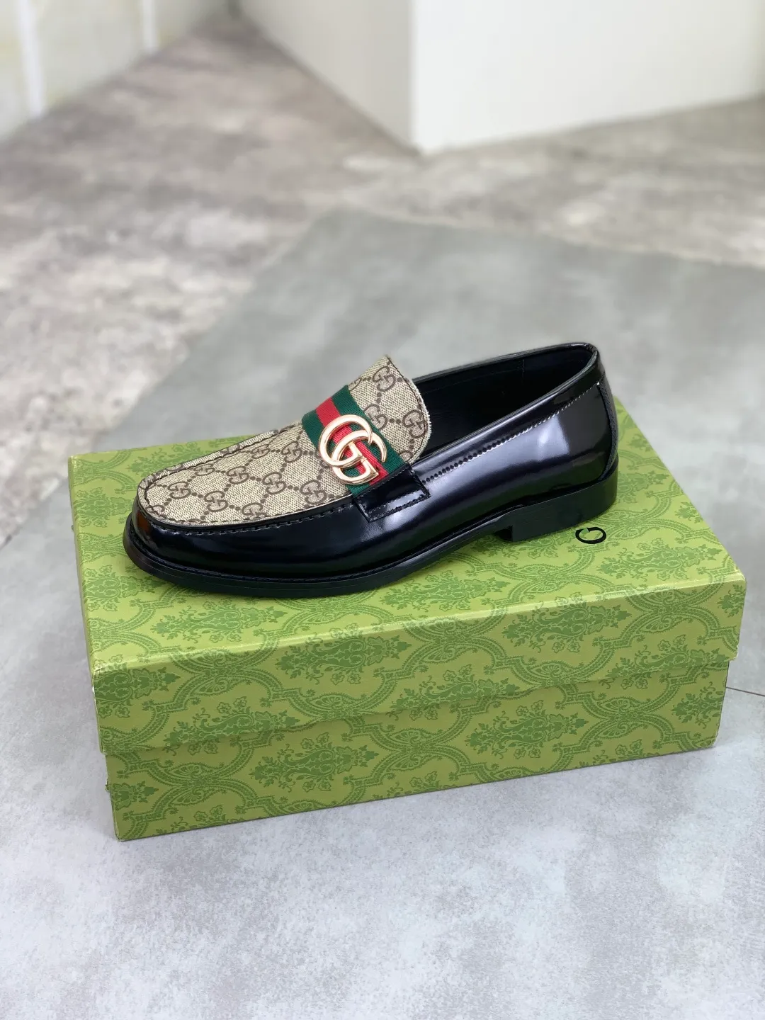 Men's men's shoes 💰P480 [New style] Water-dyed cowhide 💰💎💎💎 [Gucci] GUCCI high-end men's formal business leather shoes, original order 1:1 authentic goods! Original imported high-end open-edge beaded calfskin, original metal buckle, imported first-layer cowhide lining for feet, original outsole, men's shoe size: 38-45, 2️⃣ colors available